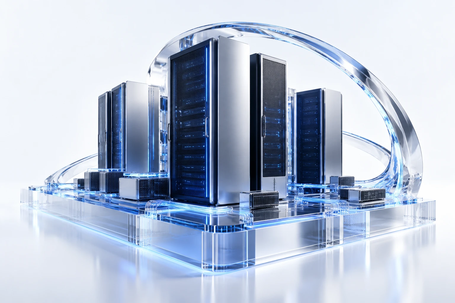 Illustration of connected server infrastructure
